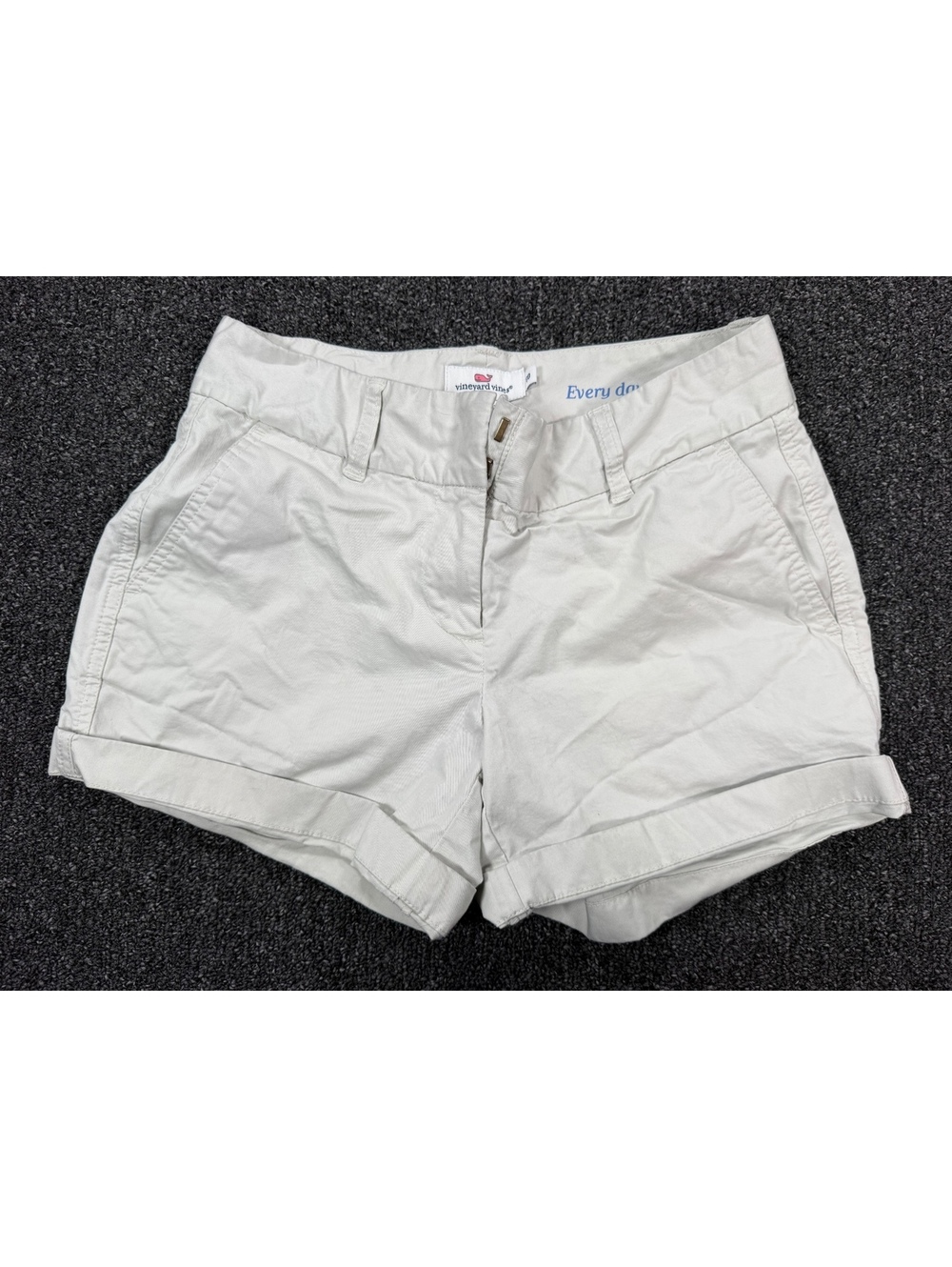 Vineyard Vines Women's off White Cotton Blend Shorts Size 00